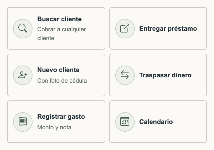 Acciones rápidas de Mi jornada