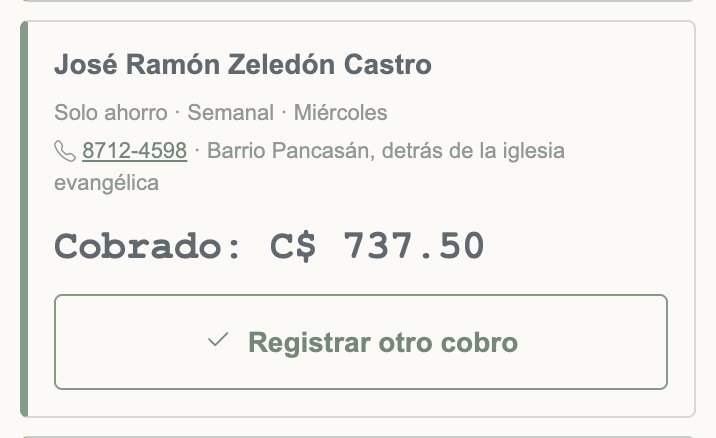 Cliente ya cobrado en Mi jornada